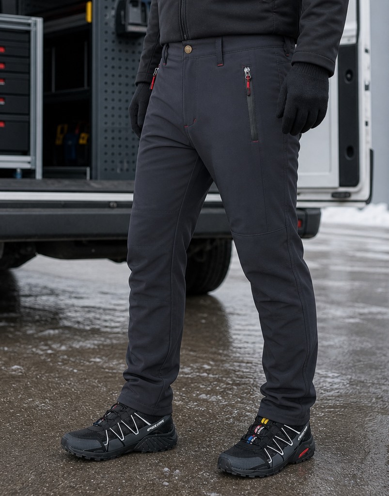 Antrasit softshell kışlık iş pantolonu