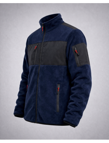 Lacivert Polar Mont – Fermuarlı Cepli Outdoor & Günlük Kullanım