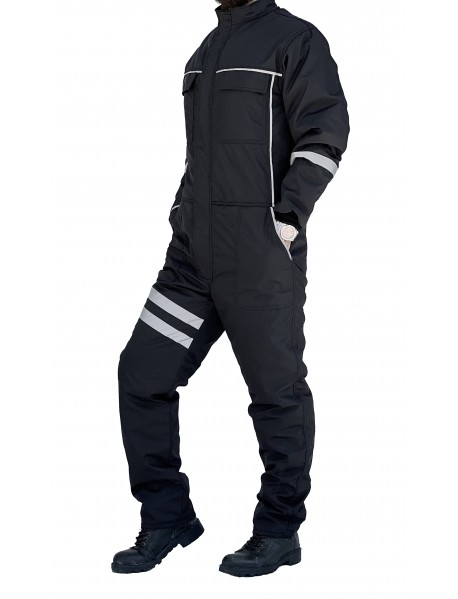 Motorcu Kışlık Siyah Su ve Rüzgar Geçirmez Reflektörlü Elyaflı Tulum Motorcu Kışlık Siyah Su ve Rüzgar Geçirmez Reflektörlü Elyaflı Tulum