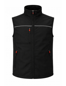 Softshell Outdoor Yelek Siyah | Softshell Fermuarlı Hafif Yelek