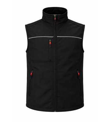 Erkek Outdoor Yelek Siyah | Softshell Fermuarlı Hafif Yelek