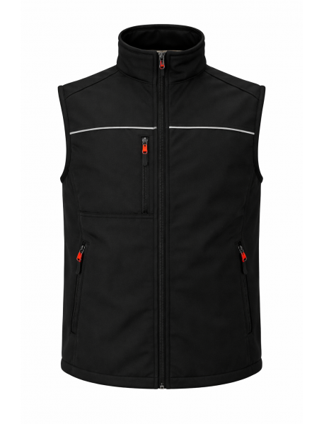 Erkek Outdoor Yelek Siyah | Softshell Fermuarlı Hafif Yelek