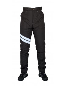 Su Rüzgar Geçirmez Reflektörlü Elyaf Takviyeli Siyah Soğuk Hava Motorcu Pantolonu