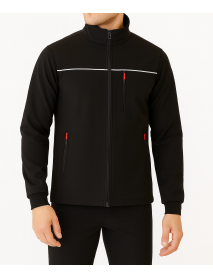 Kışlık Siyah İçi Polarli Su ve Rüzgar Geçirmez Outdoor Motosiklet Softshell Mont