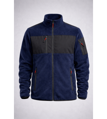 Lacivert Polar Mont – Fermuarlı Cepli Outdoor & Günlük Kullanım