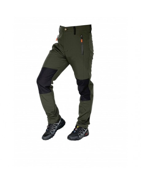YSF WorkWear Su İtici Rüzgar Geçirmez İçi Polarlı Haki Softshell Pantolon