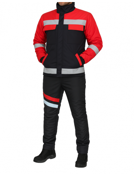Motorcu Kışlık Lacivert Kırmızı Su ve Rüzgar Geçirmez Reflektörlü Elyaflı Mont Pantolon Takım Motorcu Kışlık Lacivert Kırmızı Su ve Rüzgar Geçirmez Reflektörlü Elyaflı Mont Pantolon Takım