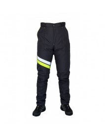 YSF WorkWear 180GR Elyaf Takviyeli Kapitone Astarlı Lacivert Sarı Soğuk Hava İş Pantolonu