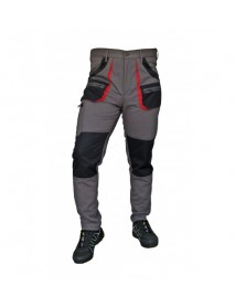 YSF WorkWear 245gr Harman Karışımı Kumaş Çok Cepli Füme Taktik Kargo Pantolon