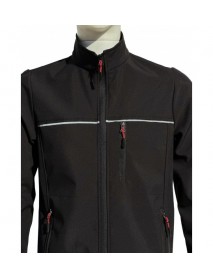 YSF WorkWear Kışlık Polarlı Siyah Softshell Mont