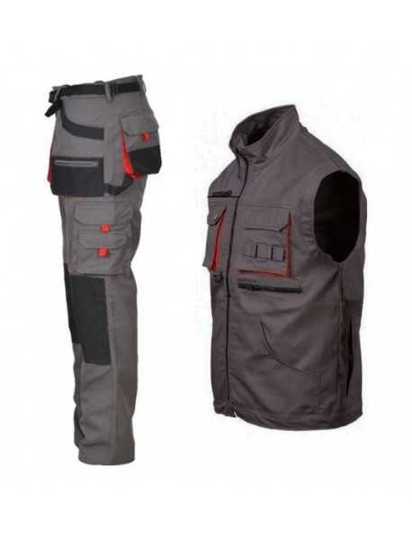 YSF Outdoor Yazlık Harman Karışımı Füme Taktik Kargo Pantolon Yelek Takım